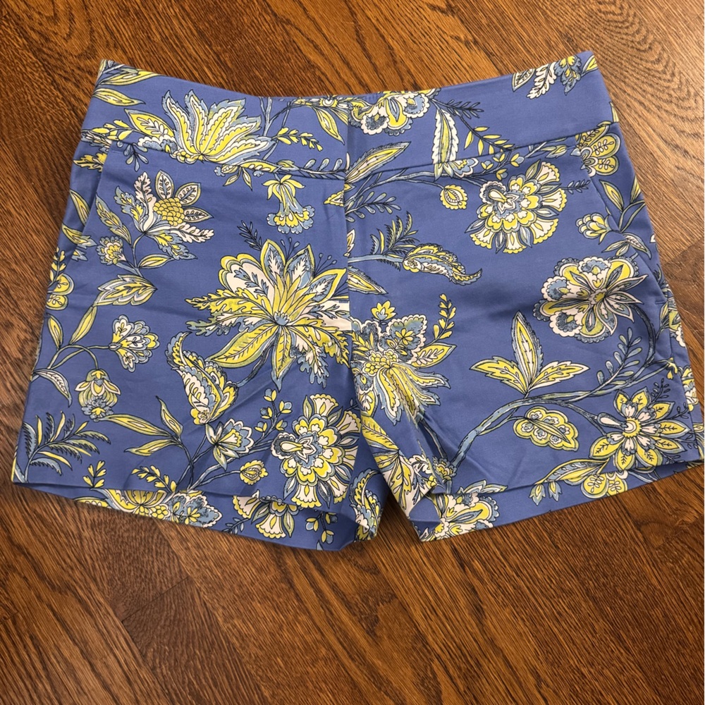 Loft Floral Blue and Yellow Women's Shorts